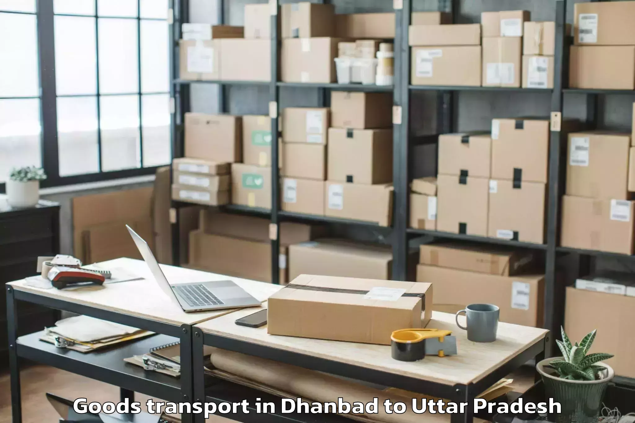 Easy Dhanbad to Martinganj Goods Transport Booking